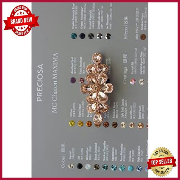 Rhinestone Crystal Floral Hair Barrette Clip 3\